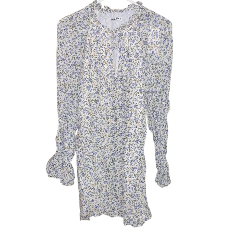 Reformation Adrienne mini dress in Pixie print
